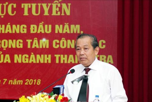 Phó Thủ tướng Thường trực Chính phủ Trương Hòa Bình phát biểu chỉ đạo tại Hội nghị.