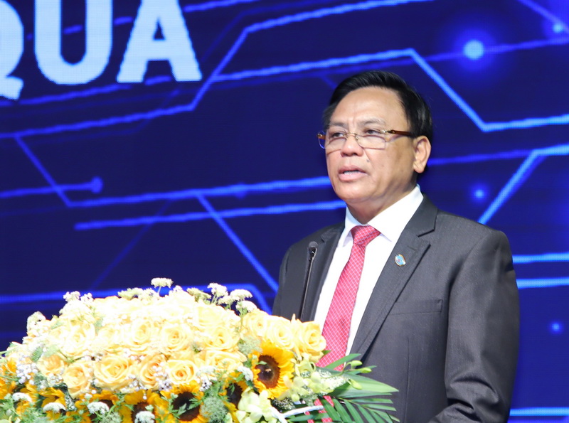 Ông Cao Tiến Đoan, Chủ tịch Hiệp hội Doanh nghiệp tỉnh Thanh Hóa phát biểu tại Hội nghị.